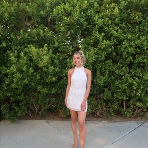 Retrofete White Halter Wedding Dress